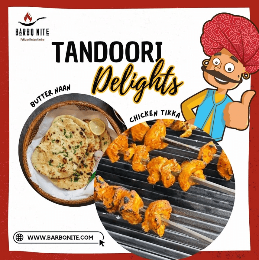 Butter Naan and Chicken Tikka template